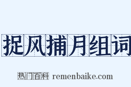 捉风捕月组词是什么意思的图片